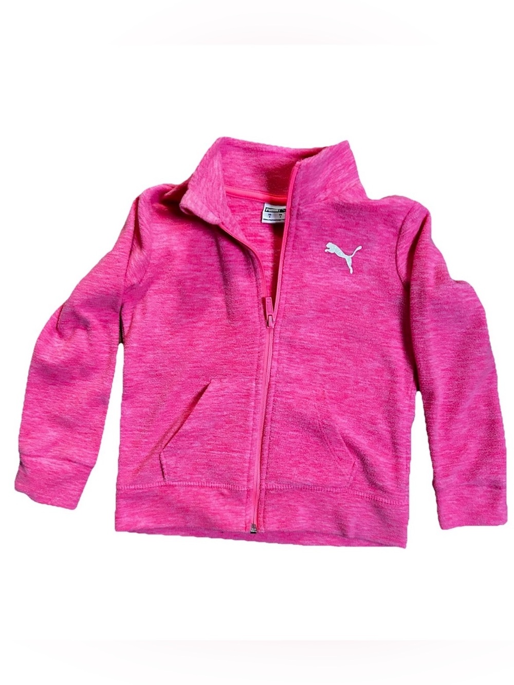 Puma Kids Bright Pink zip up jacket